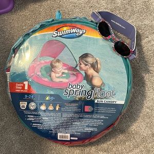 New Swimways Baby Spring Float and sunglasses